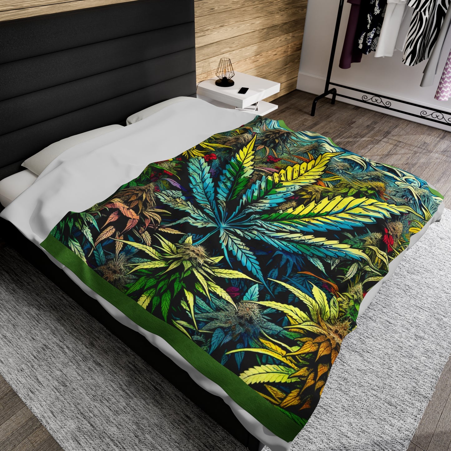 Plush Fleece Blanket - Marijuana Jungle Love
