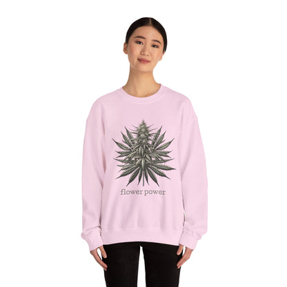 Flower Power Cannabis Art Crewneck Sweatshirt