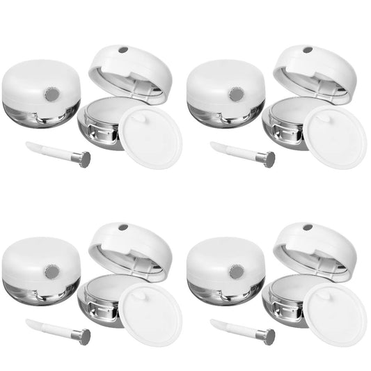 Travel Containers 8 Pieces Plastic Lips Balm Jars Empty Lip Mask Holder Box with Silicone Lip Brush Mirror Refillable Lipstick Pot for Home Travel Plastic Container