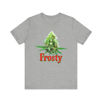 Frosty Holiday Cannabis Flower Unisex TShirt