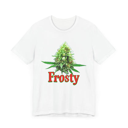 Frosty Holiday Cannabis Flower Unisex TShirt