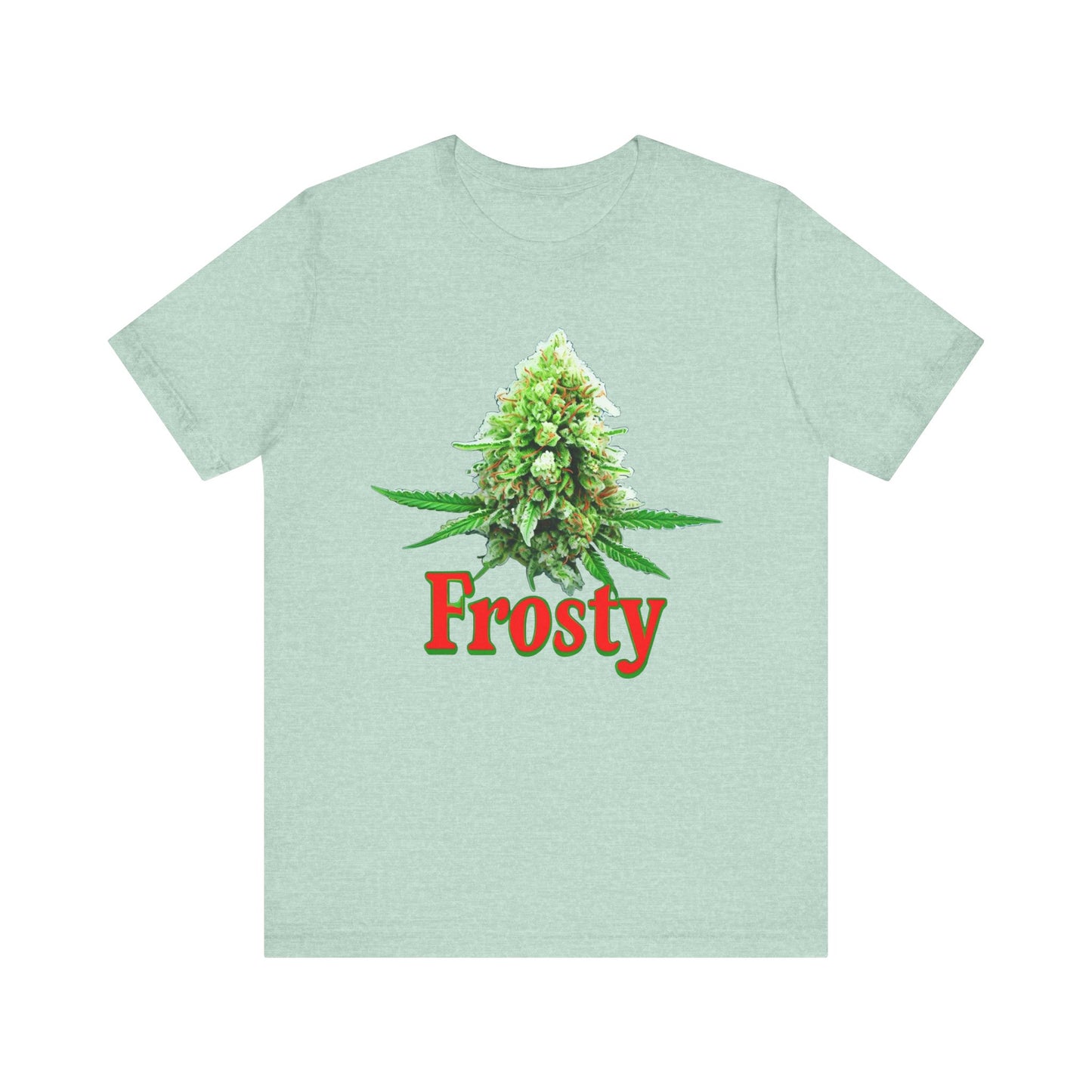 Frosty Holiday Cannabis Flower Unisex TShirt