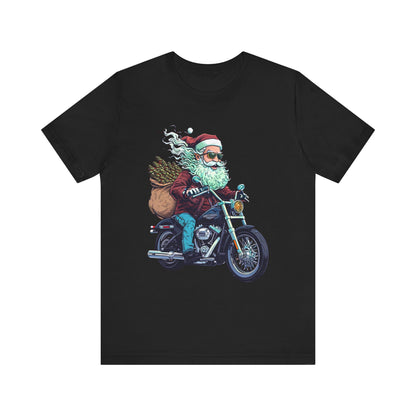 Biker Santa Stoner Christmas Unisex TShirt