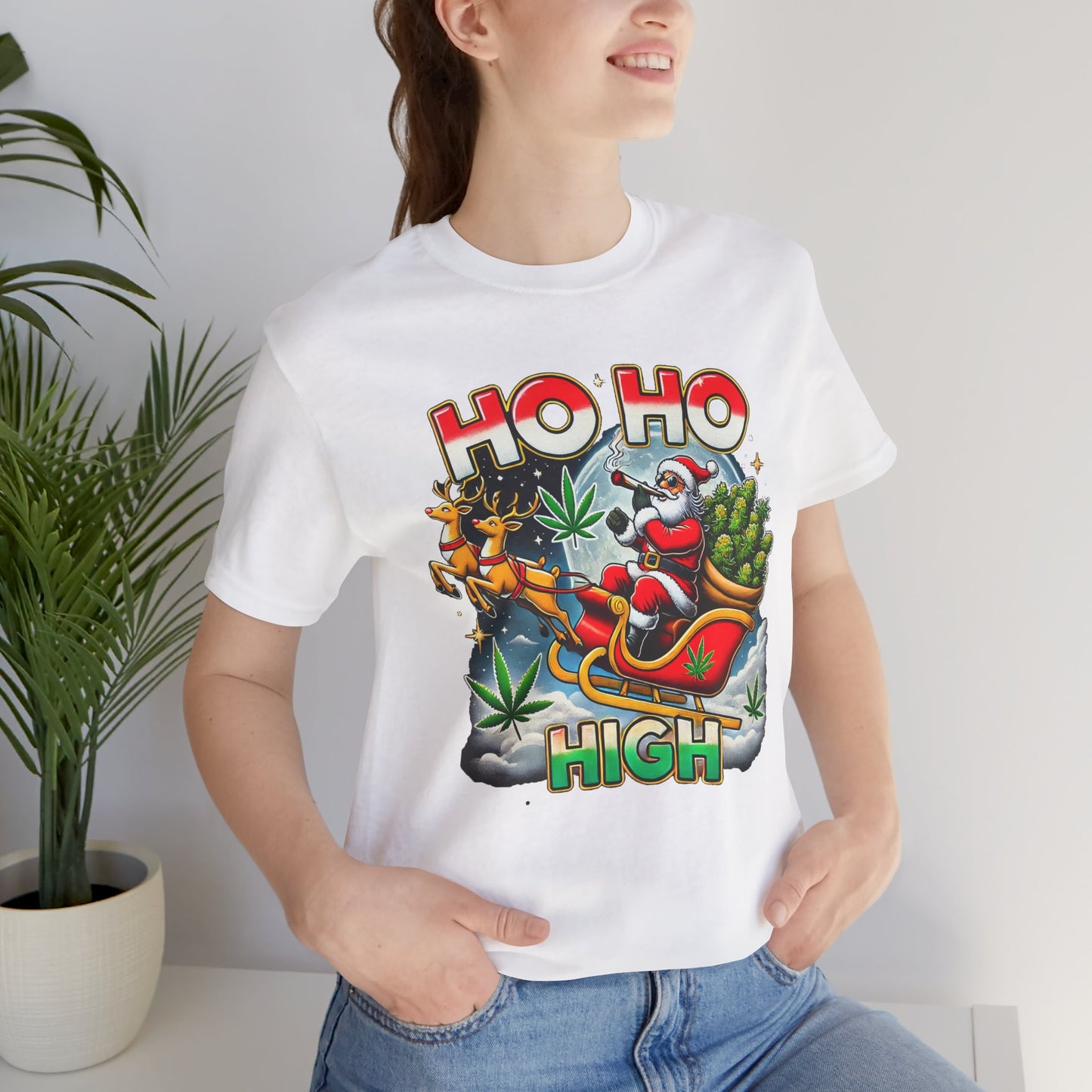 Holiday Smokin Santa Ho Ho High T-Shirt