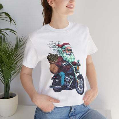 Biker Santa Stoner Christmas Unisex TShirt