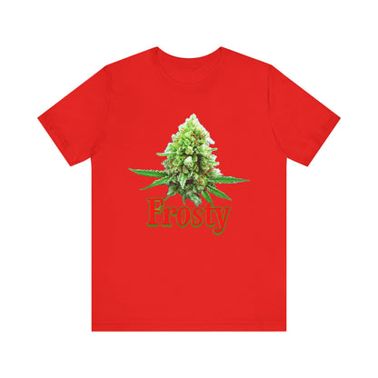 Frosty Holiday Cannabis Flower Unisex TShirt