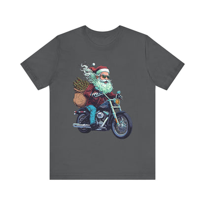 Biker Santa Stoner Christmas Unisex TShirt