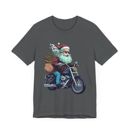 Biker Santa Stoner Christmas Unisex TShirt