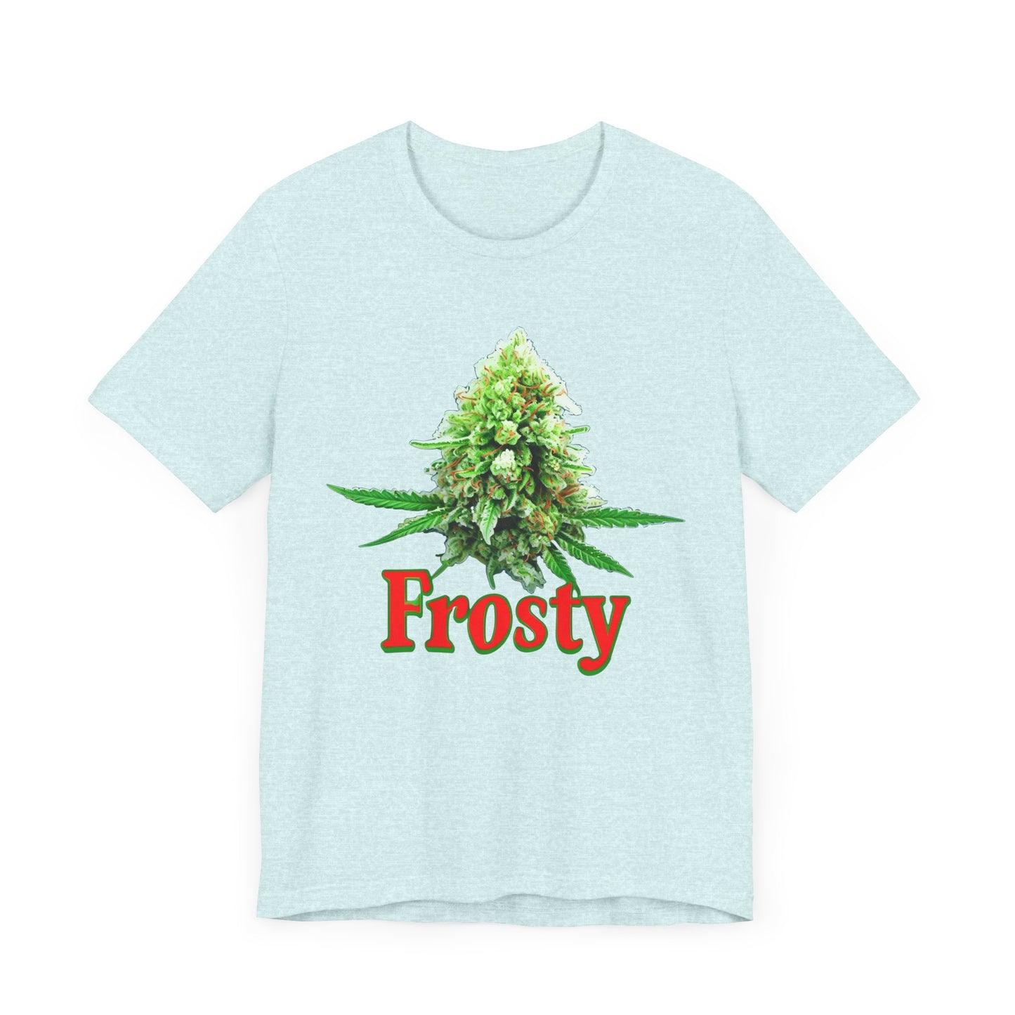 Frosty Holiday Cannabis Flower Unisex TShirt