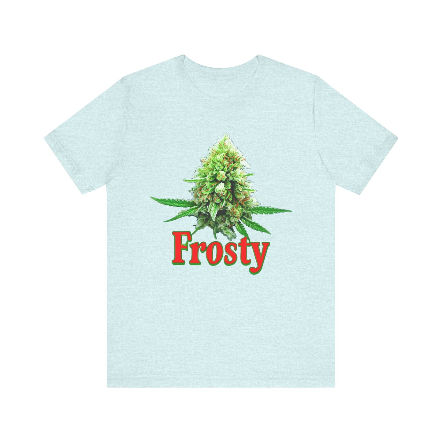 Frosty Holiday Cannabis Flower Unisex TShirt