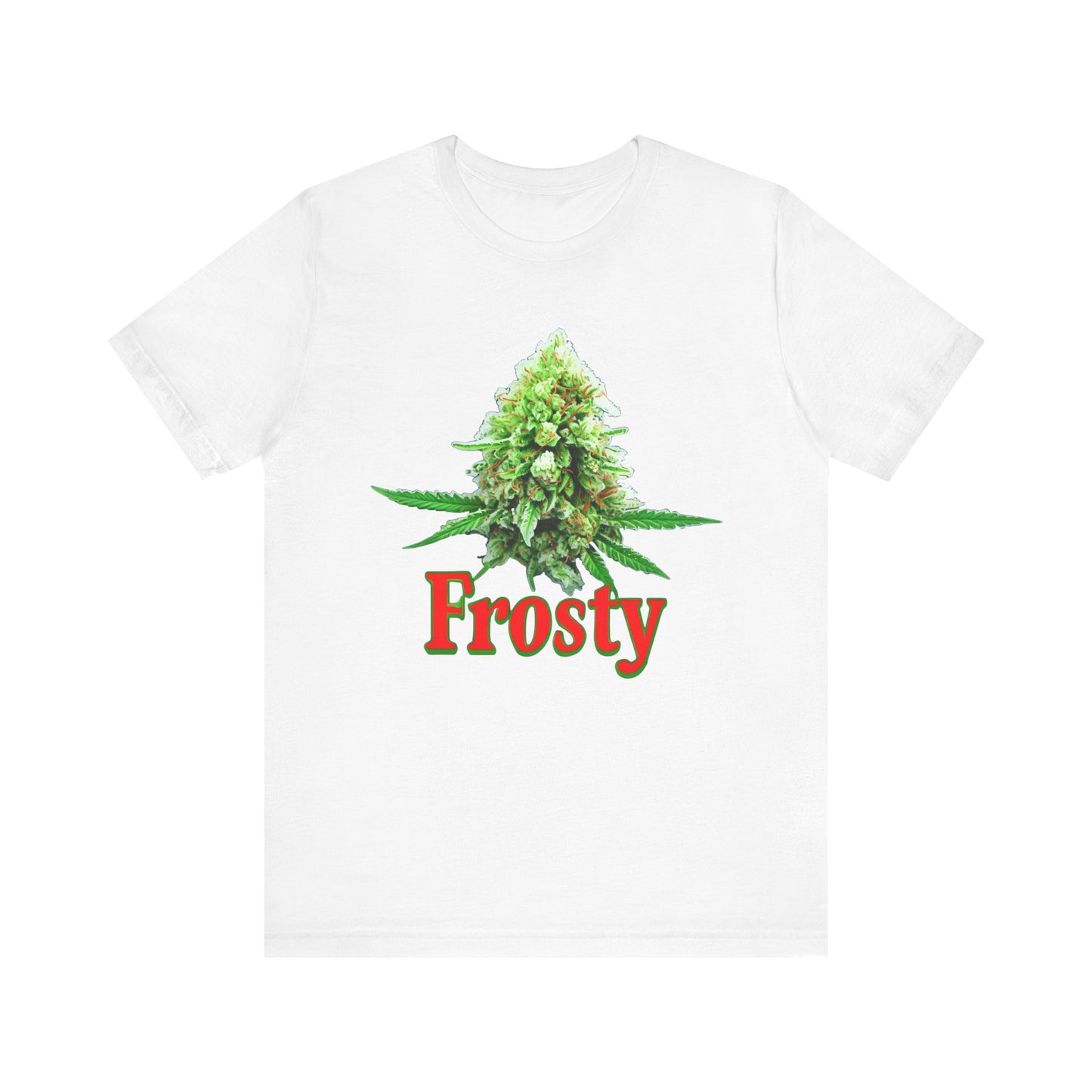 Frosty Holiday Cannabis Flower Unisex TShirt