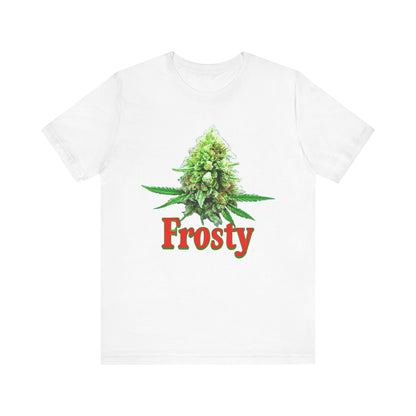 Frosty Holiday Cannabis Flower Unisex TShirt