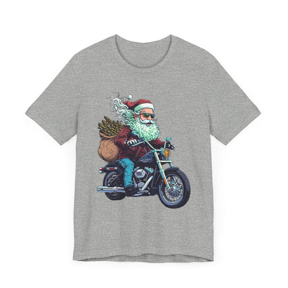 Biker Santa Stoner Christmas Unisex TShirt