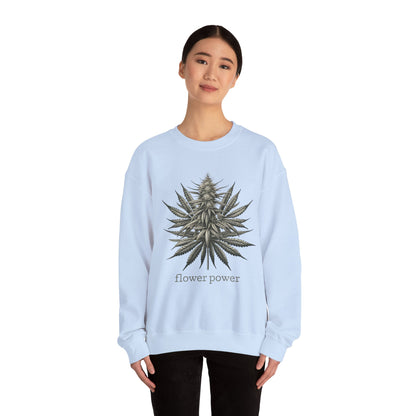 Flower Power Cannabis Art Crewneck Sweatshirt