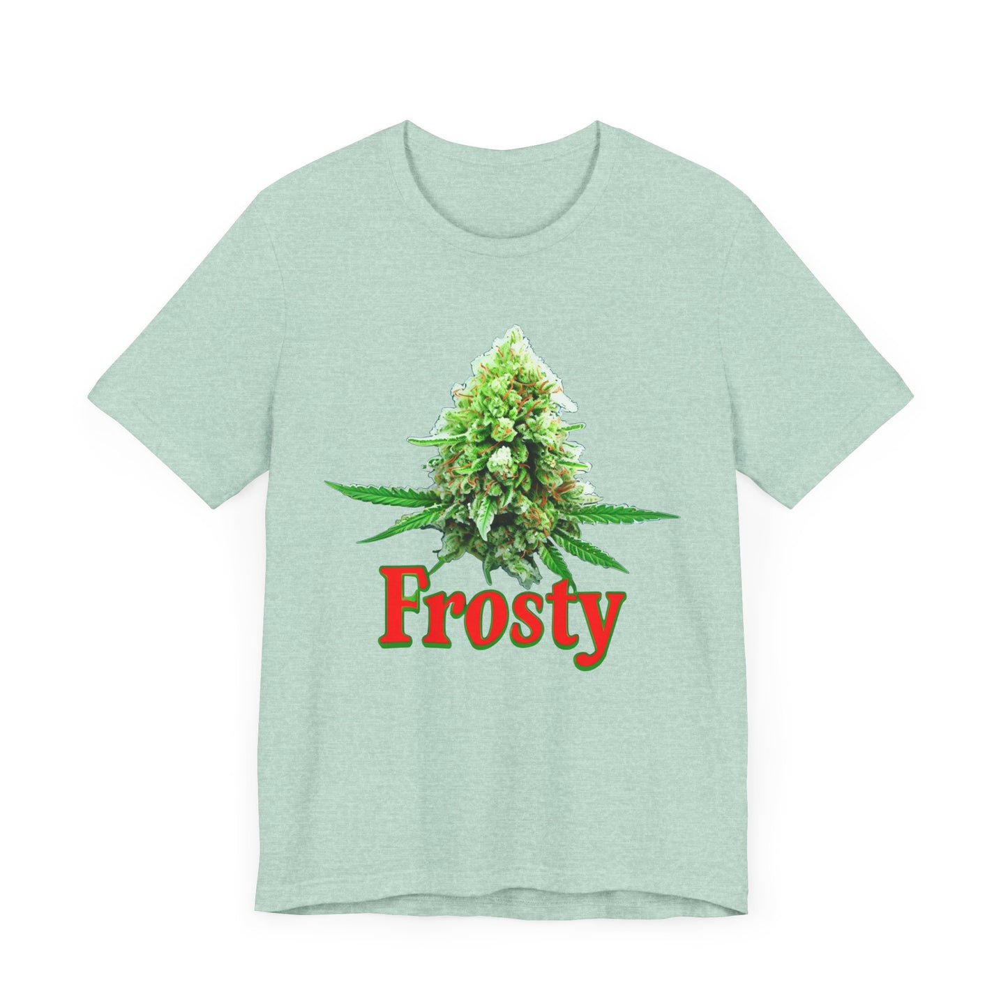 Frosty Holiday Cannabis Flower Unisex TShirt