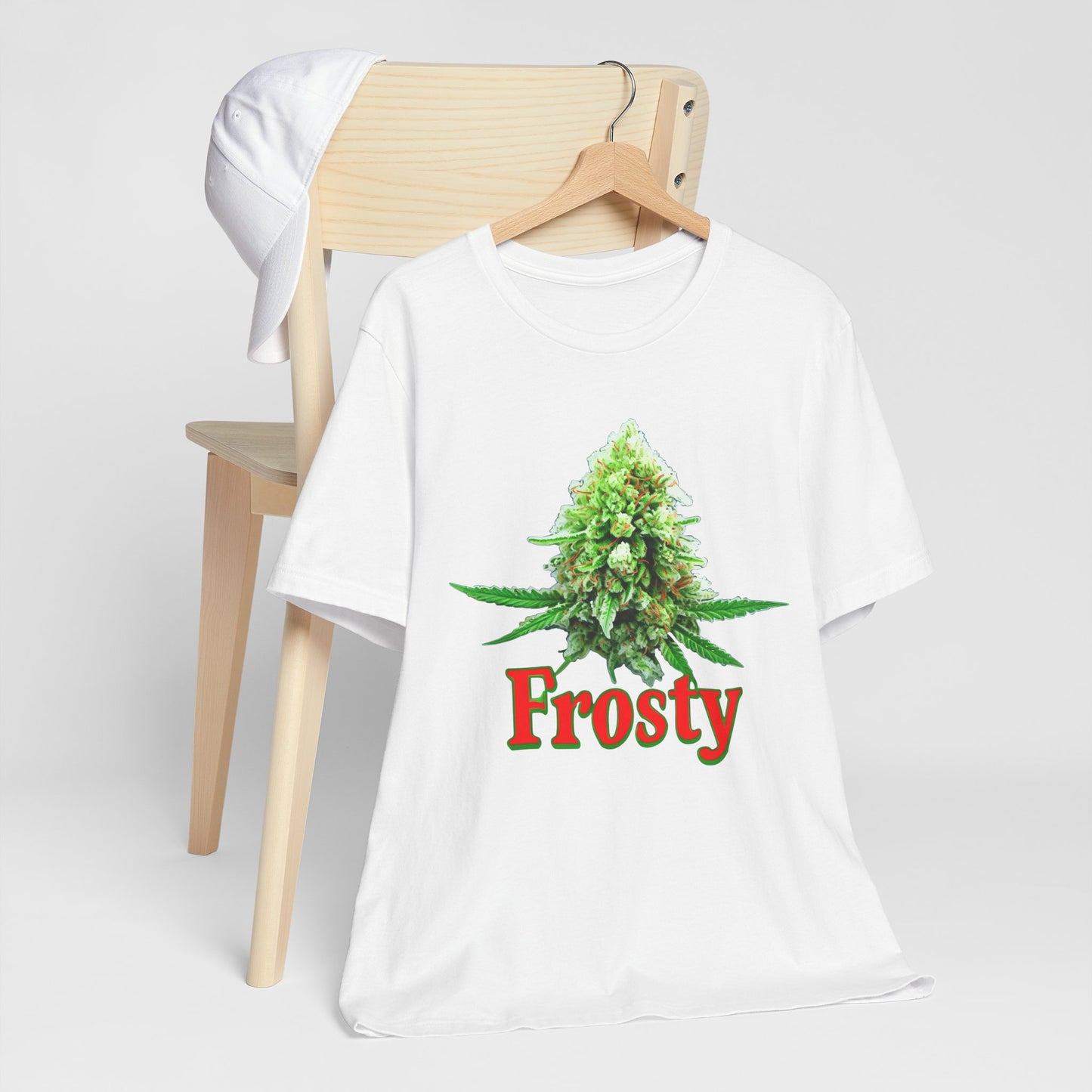 Frosty Holiday Cannabis Flower Unisex TShirt