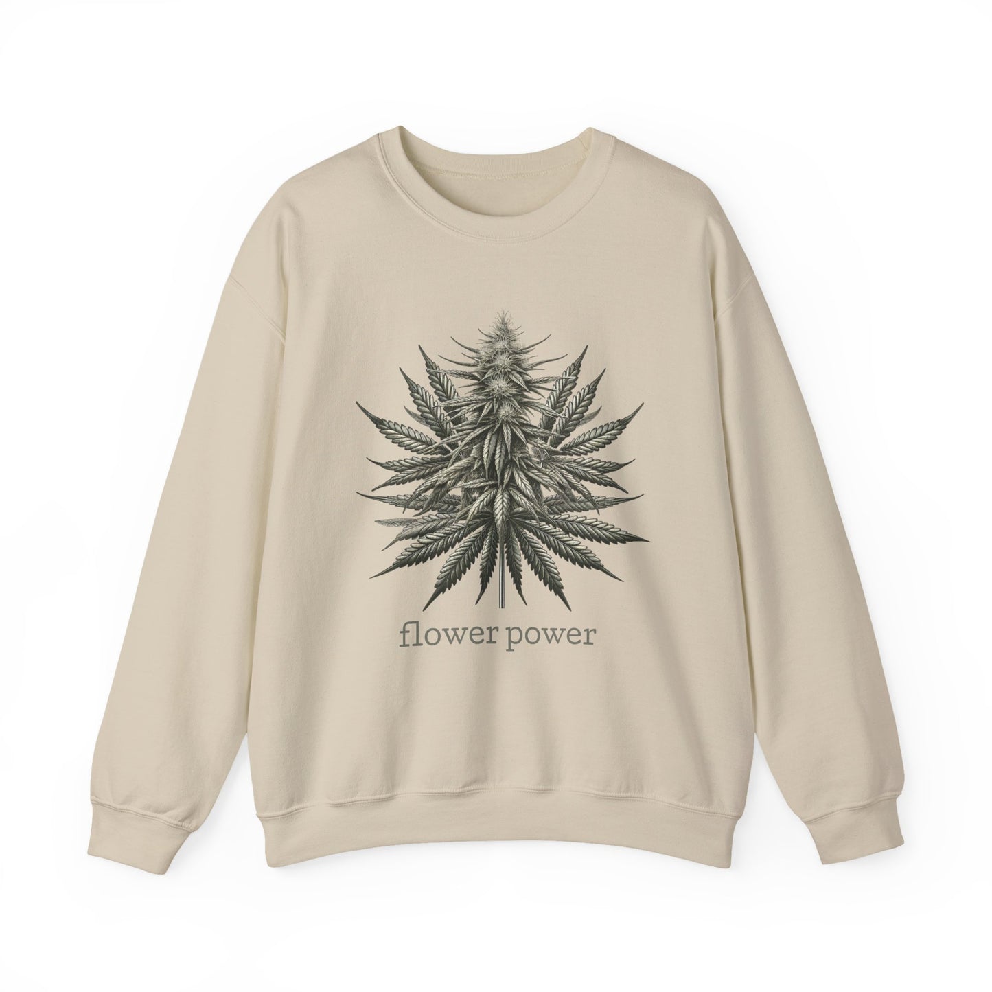 Flower Power Cannabis Art Crewneck Sweatshirt