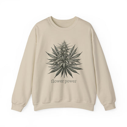 Flower Power Cannabis Art Crewneck Sweatshirt