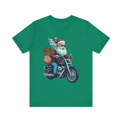 Biker Santa Stoner Christmas Unisex TShirt