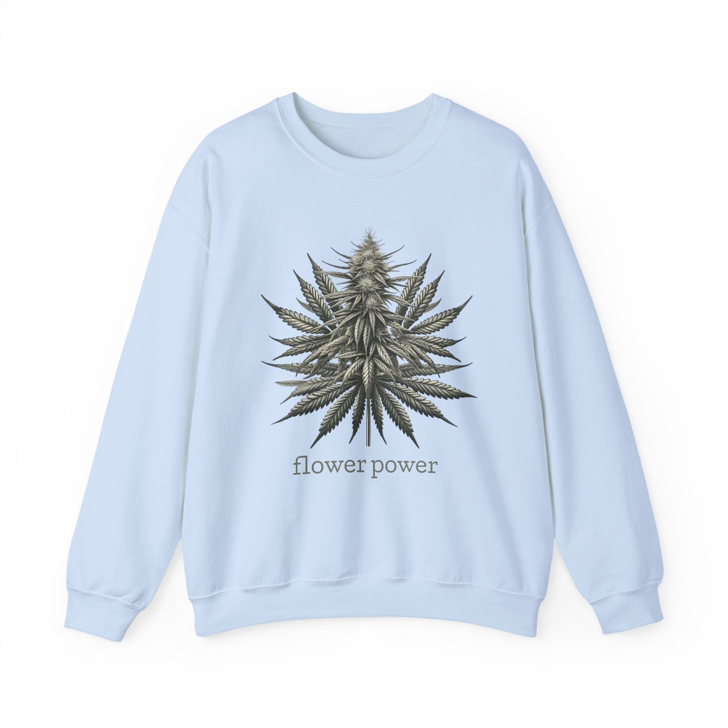 Flower Power Cannabis Art Crewneck Sweatshirt