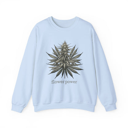 Flower Power Cannabis Art Crewneck Sweatshirt