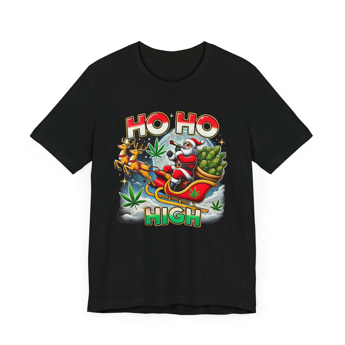 Holiday Smokin Santa Ho Ho High T-Shirt