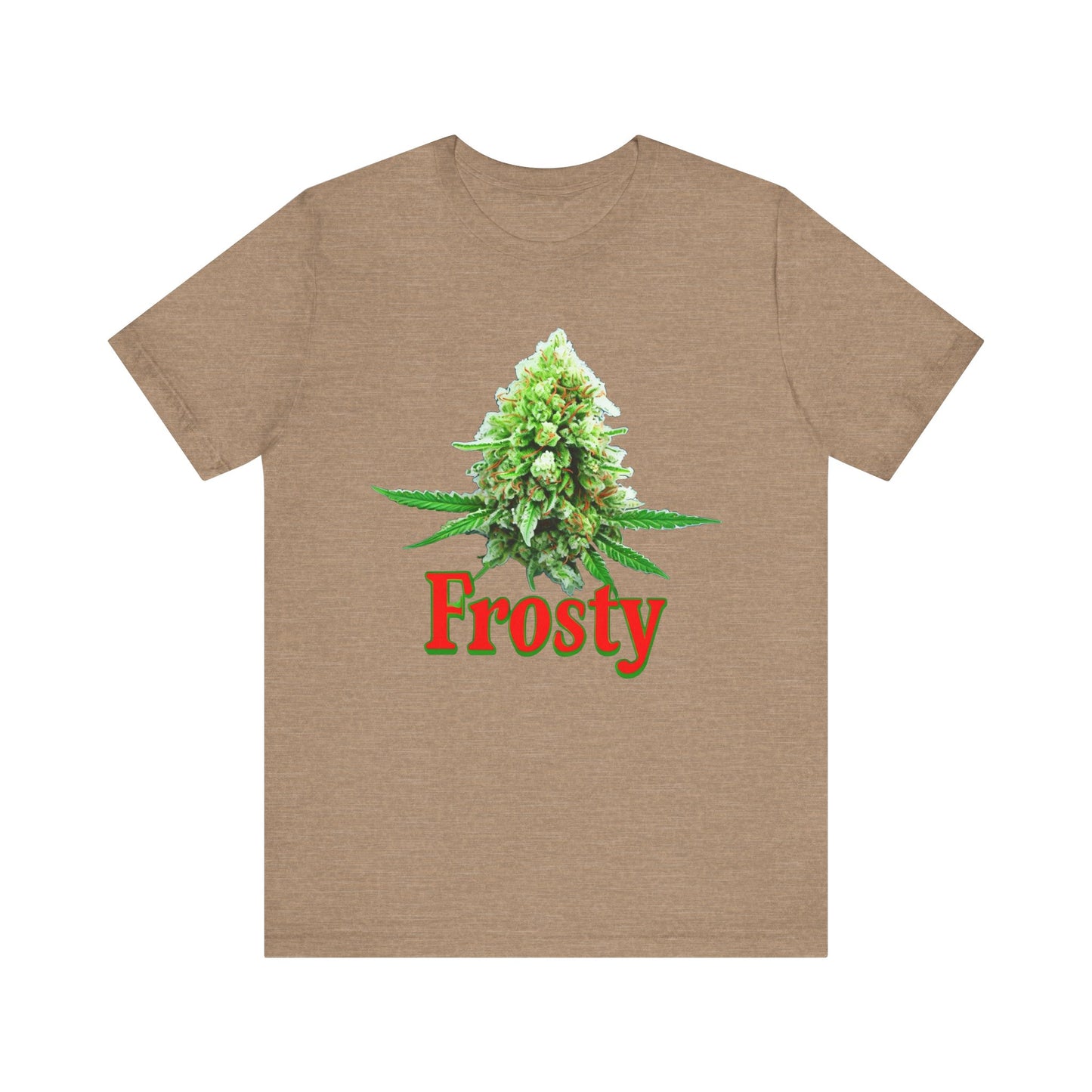 Frosty Holiday Cannabis Flower Unisex TShirt