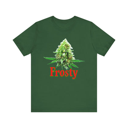 Frosty Holiday Cannabis Flower Unisex TShirt