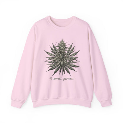 Flower Power Cannabis Art Crewneck Sweatshirt