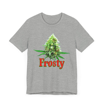 Frosty Holiday Cannabis Flower Unisex TShirt