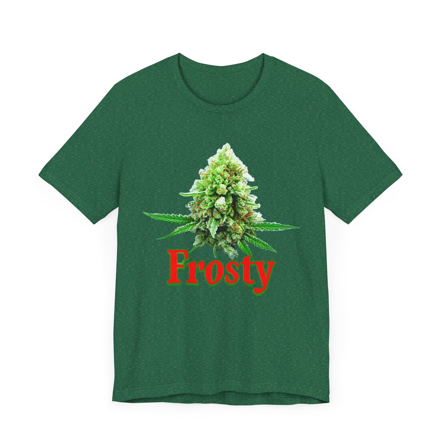 Frosty Holiday Cannabis Flower Unisex TShirt