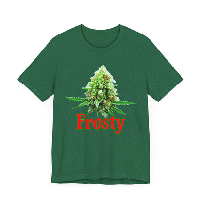 Frosty Holiday Cannabis Flower Unisex TShirt