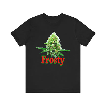 Frosty Holiday Cannabis Flower Unisex TShirt