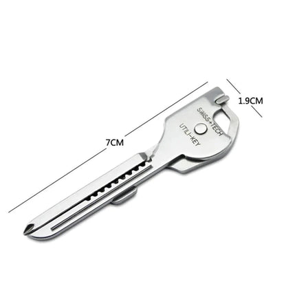 1PC 6 in 1 Stainless Steel Utili-Key Key Keychain Pocket Cutter Mini Knife Unboxing Screwdriver Outdoor EDC Tool Multitool